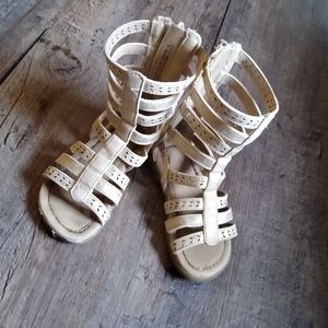 5/$30 Size 5 Toddler Girl Gold Gladiator Sandals